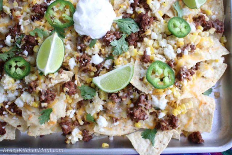 Mexican Street Corn Nachos - Krazy Kitchen Mom