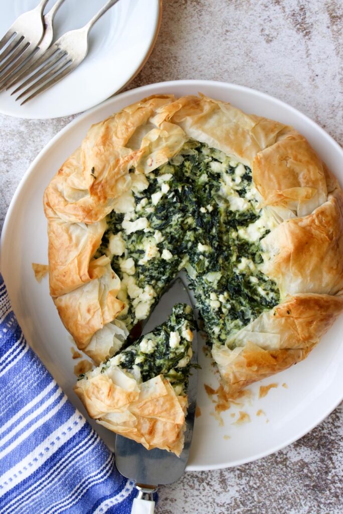 Spinach and Feta Savory Galette - Krazy Kitchen Mom