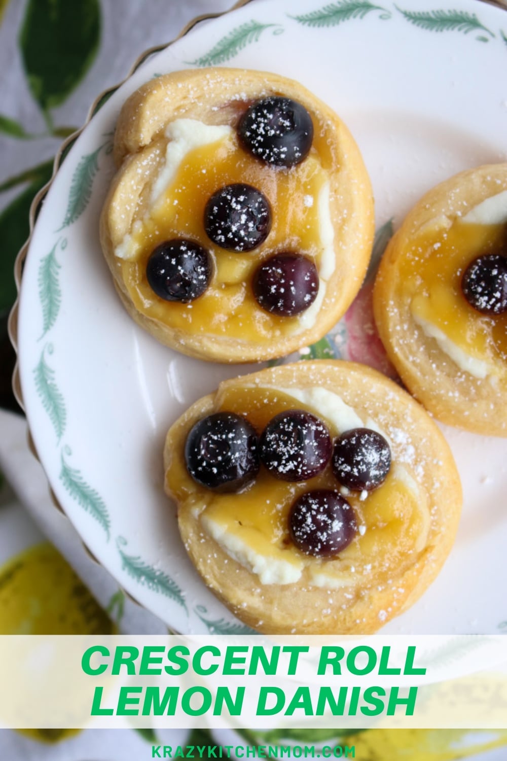 Easy Blueberry Lemon Crescent Rolls 